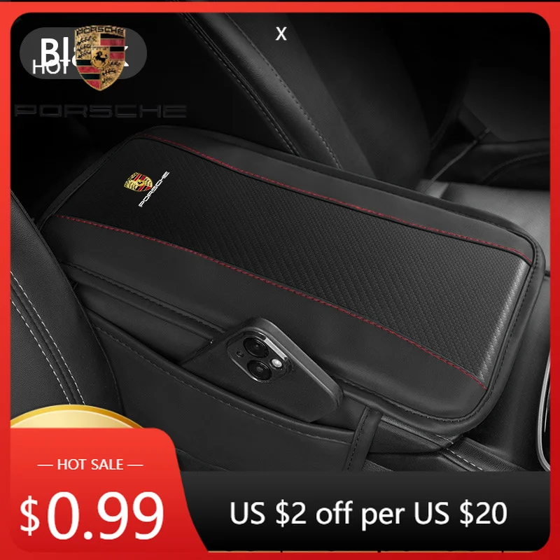 

Наклейка на автомобиль для Porsche, накладка на подлокотник, защитный чехол для центральной консоли из полиуретана для Porsche 911 Cayenne Cayman Panamera