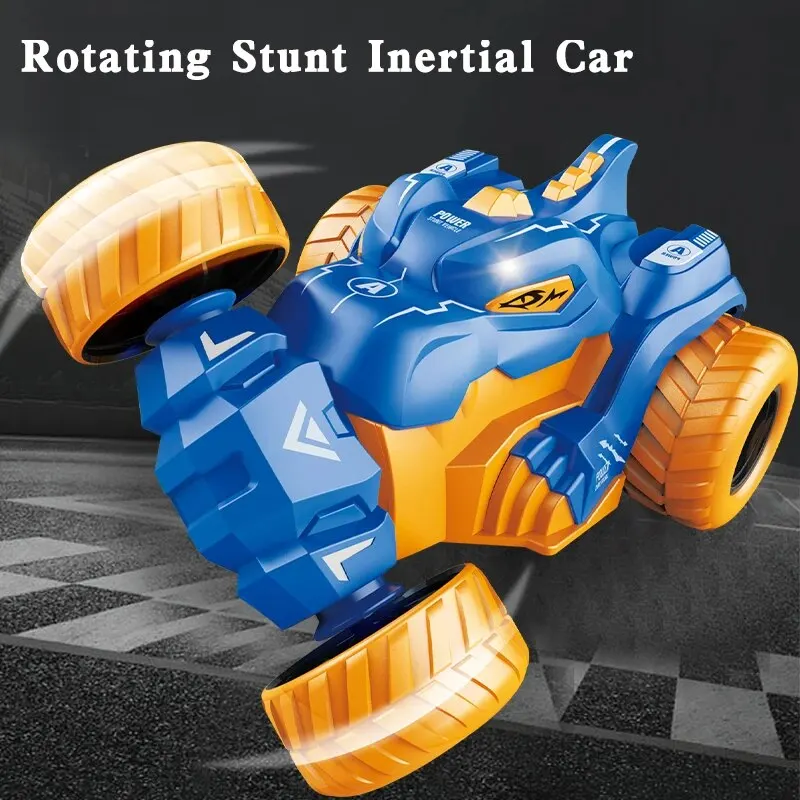 Four-Wheeled Double-Sided Drive Inertia Toy Car 360 Degree Rotating Stunt Collision Spinning Twisting Buggy.Boys' Car Toys