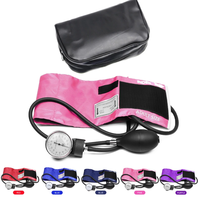 Monitor de presión arterial Manual médico, esfigmomanómetro aneroide para la parte superior del brazo, tonómetro, dispositivo de prueba con medidor de Dial, brazalete BP