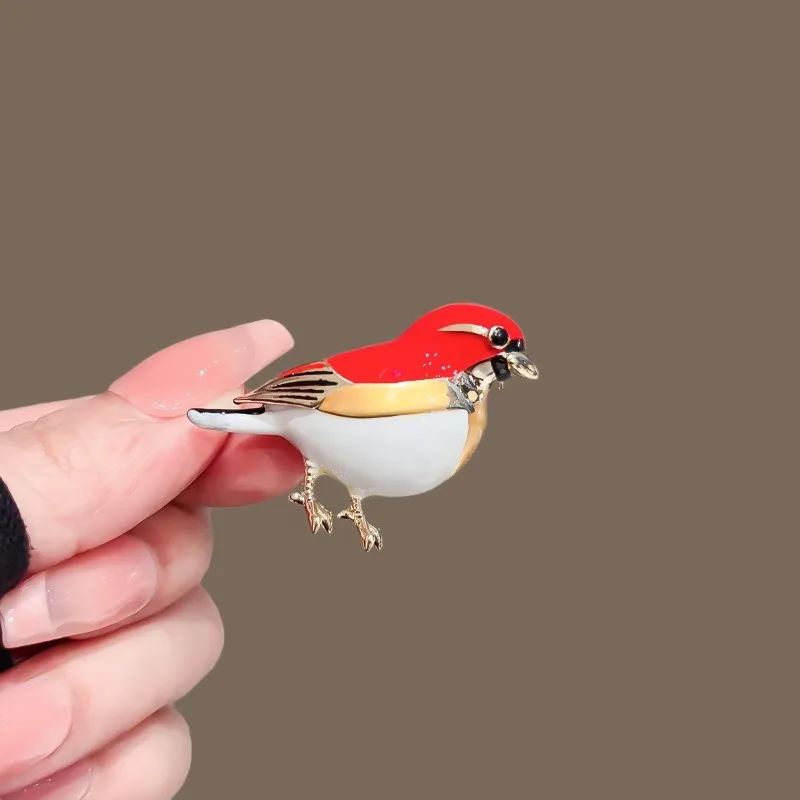 لطيف الطيور المينا بروش المرأة الراقية رائعة موضة شخصية الصدار اعلان الطيور بروش الملابس والاكسسوارات