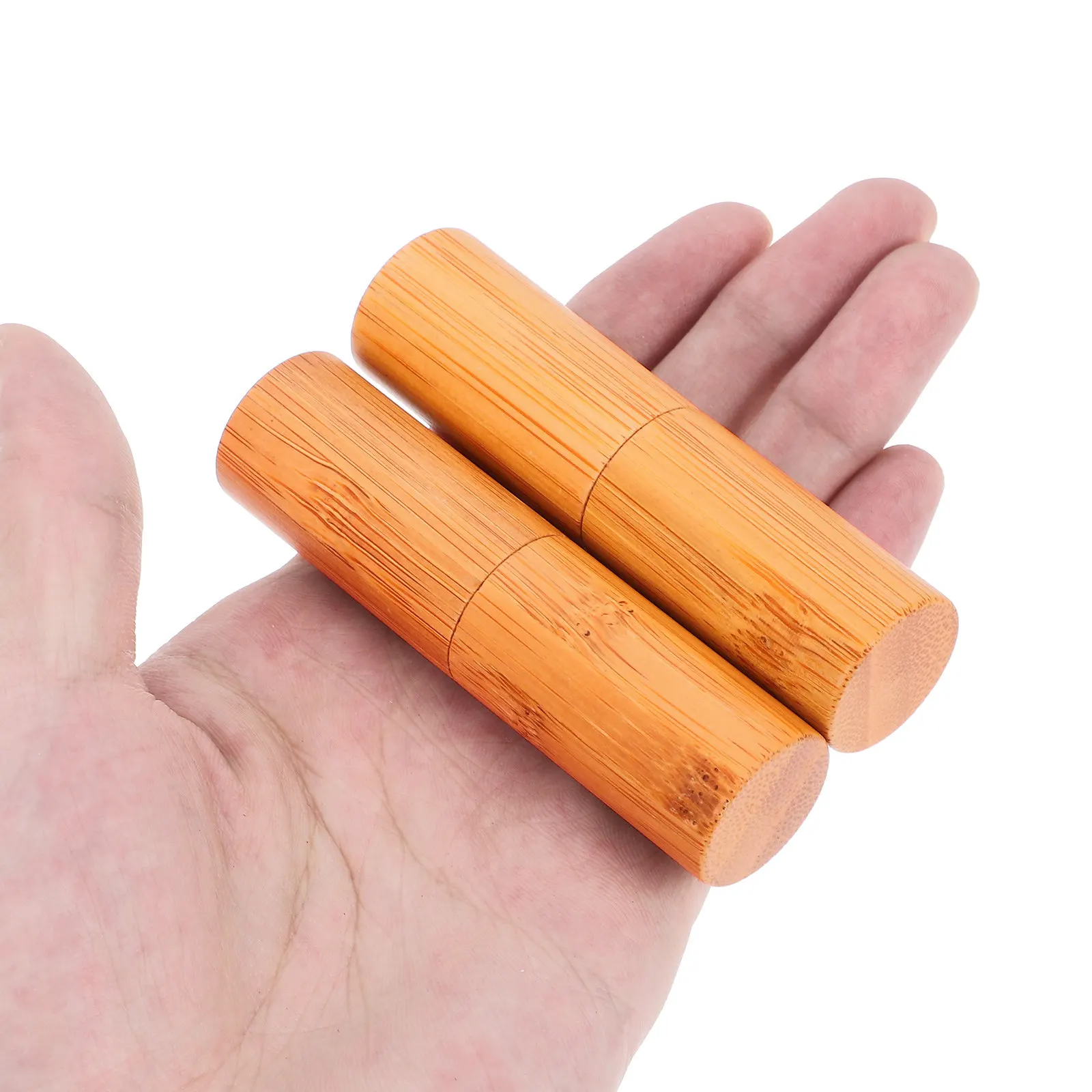 2 szt. bambusowych tubek na balsam do ust 3. Puste pojemniki na błyszczyk DIY do ręcznie robionych balsamów do ust, złote, srebrne