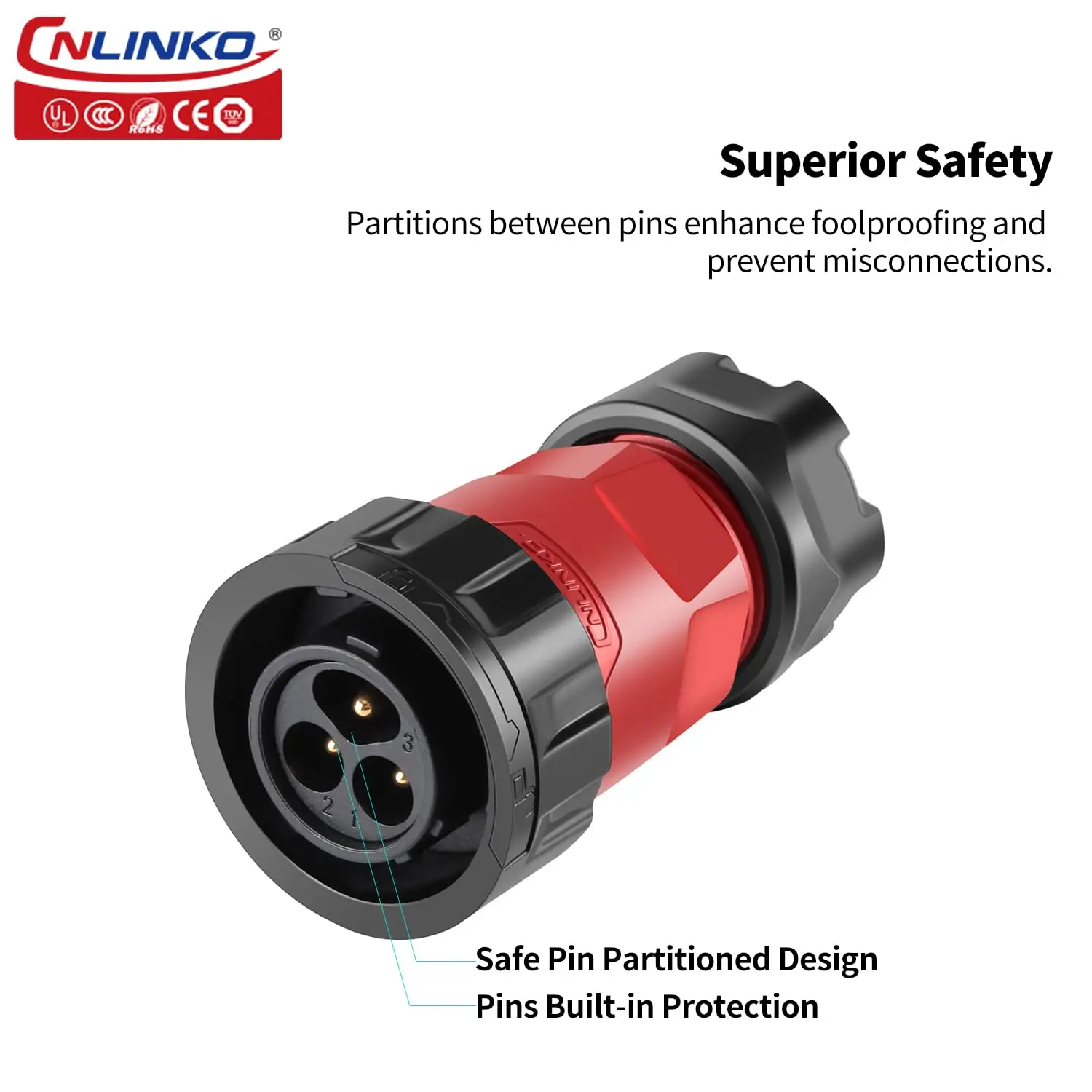 CNLINKO M20 Upgraded Industrial Connector 2 3 4 5 7 9 12 14 Pin IP68 Waterproof YM20 Electrical Panel Mounting Wire Connectors
