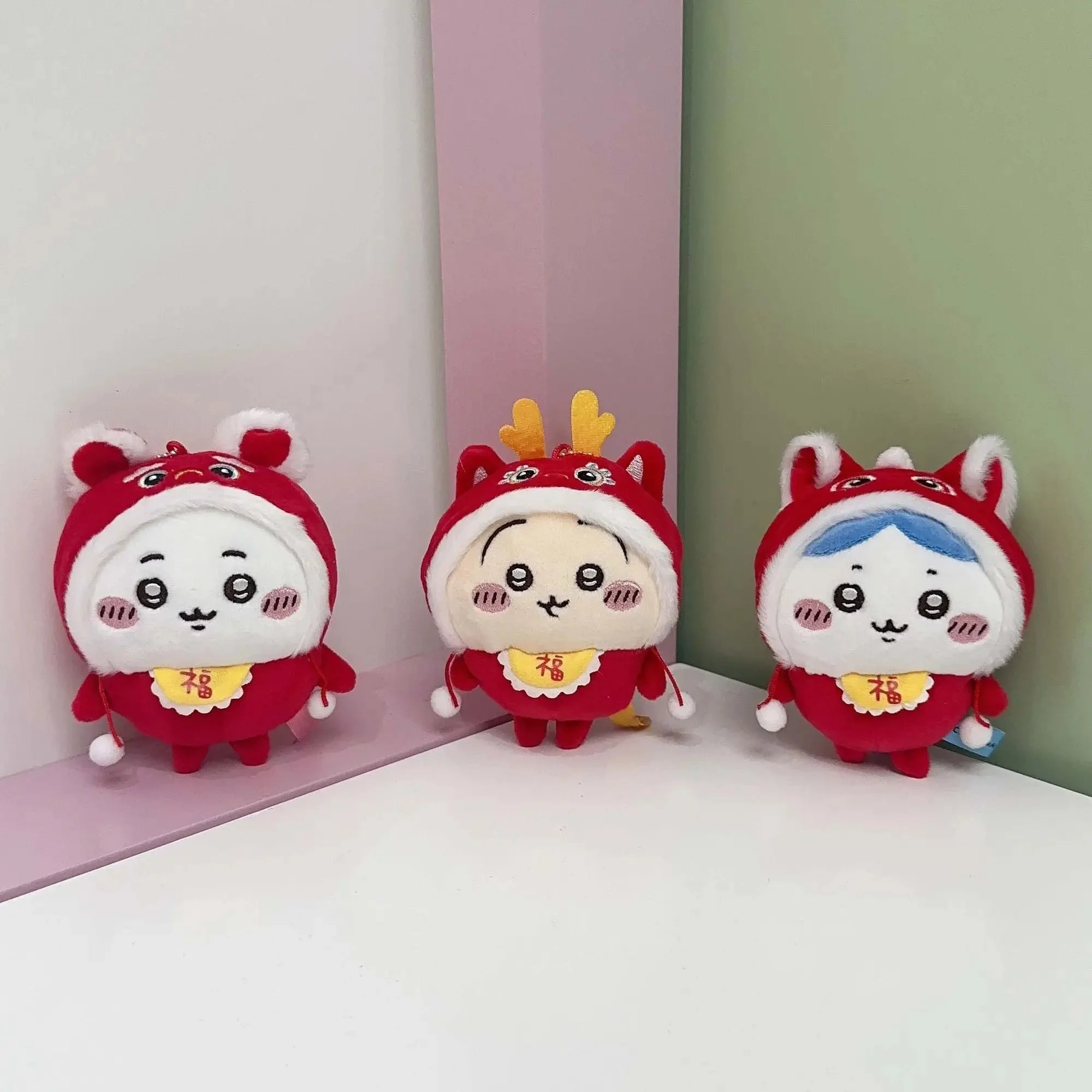 

Chinese Limited Edition Lion Dance JIYI Usagi Hachi Plush Toy Keychain Doll Cute Girl Gift Mascot Collectible Decoration