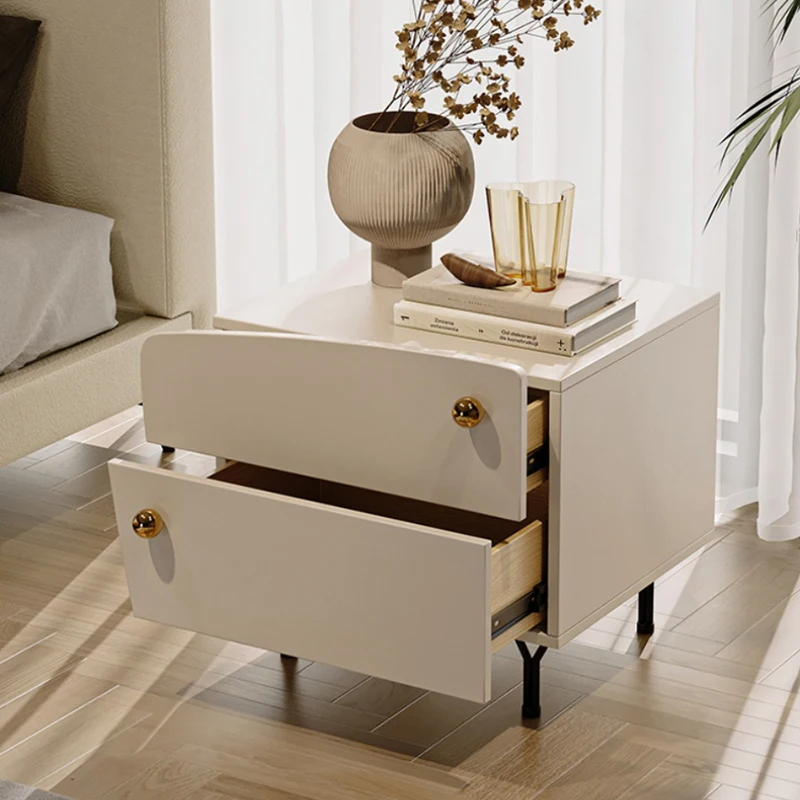 Comfortable Coffee Bedside Table Dressers Small Elegant Mini Nightstands Bedroom Modular Mesita De Noche Home Furniture YS50BC