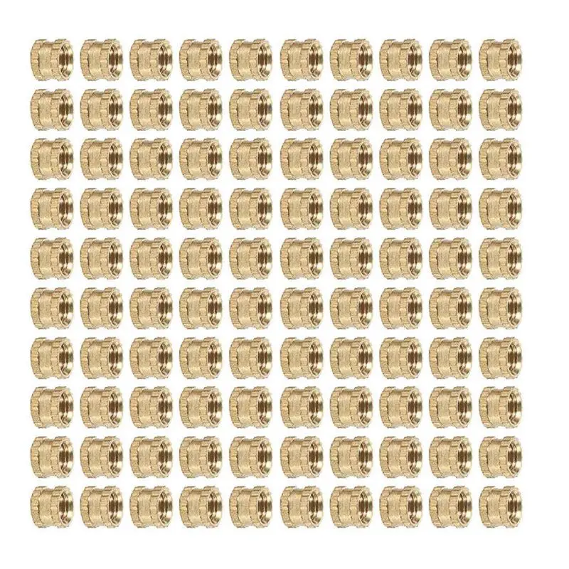 Y50A-M3 X 3Mm Female Thread Brass Knurled Threaded Insert Embedment Nuts 300PCS