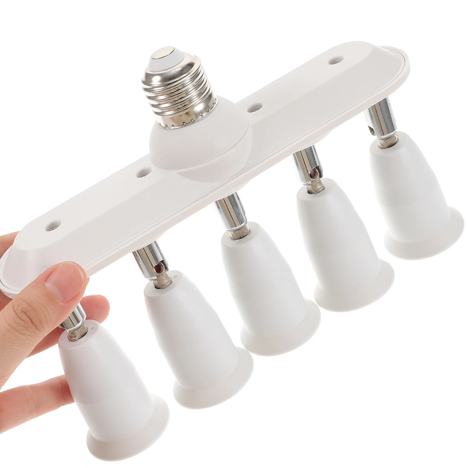 

5-Pack E26/E27 Light Bulb Splitter 5-Branch Lamp Socket Converter For Led Bulbs Flameproof Copper Contact Rotatable Easy