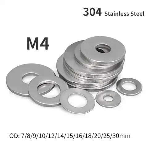 5-100 개 304 스테인레스 스틸 플랫 와셔 일반 개스킷 패드 링 두꺼운 0.5/0.8/1.0/2.0mm M4 * 7/8/9/10/12/14/15/16/18/20/25/30mm Best5 5-100 개 304 스테인레스 스틸 플랫 와셔 일반 개스킷 패드 링 두꺼운 0.5/0.8/1.0/2.0mm M4 * 7/8/9/10/12/14/15/16/18/20/25/30mm Best5