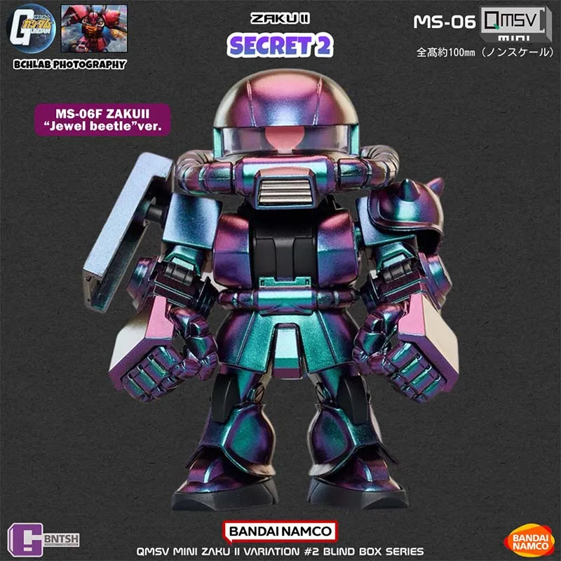 Bandai Gacha Capsule Blind Box Mobile Suit GUNDAM Zaku II J.Ridden's Poster Color ver. Figura de anime de juguete para coleccionistas