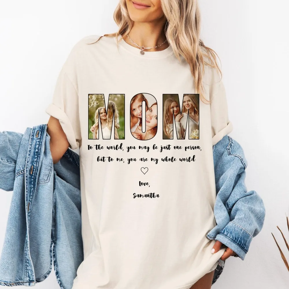 CUSTOM MAMA Photo Shirt Customized Mother's Day Gift Personalized Gift for MOM Grandma Gift Printable Mother Day Photo Shirt
