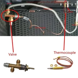 M8 Thermoelement 600 mm 900 mm 1200 mm 1500 mm Gewindesonde für Gasbrenner, Kamine, Öfen, Zubehör