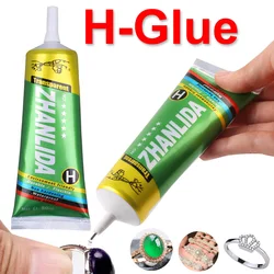 15/50/80Ml Zhanlida Lijm Voor Telefoon Steentjes Sieraden Lederen Textiel Kleding Vezel Kleefband Met Precisie Applicator Tip