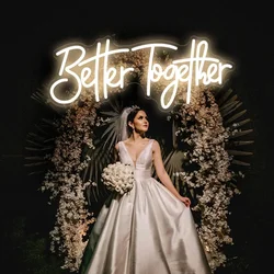 Better Together Neon Led Sign Wedding Decor Engagement Party Neon Sign LED Lights Bedroom Just Married Neon Sign LED Lights