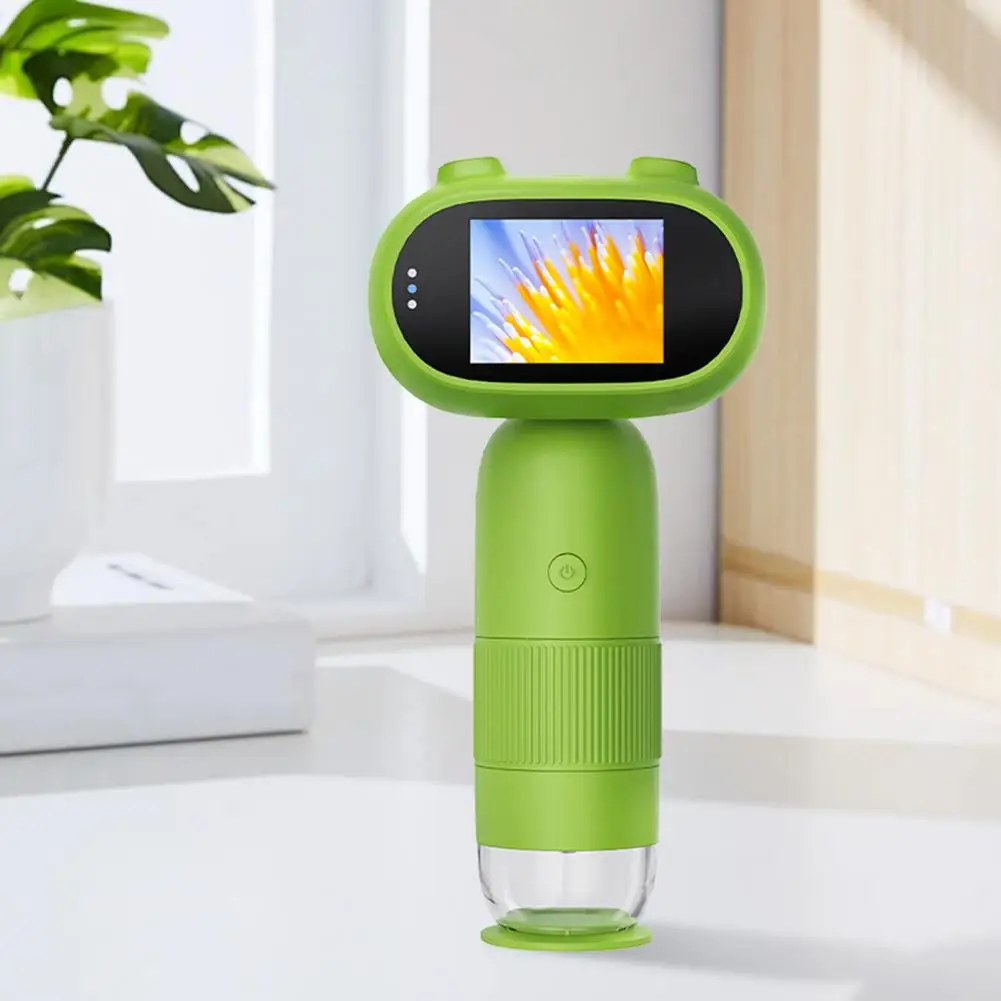 Kit de microscópio educacional para crianças, microscópio digital portátil com display ips de 2,0 polegadas, 200 megapixels, digital para biológico