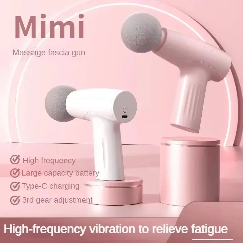 

Muscle Mini Pink Massage Gun Deep Tissue Handheld Massage Gun Therapy Gun Fascia Gun Massagegun Massagers Handheld Deep Tissue