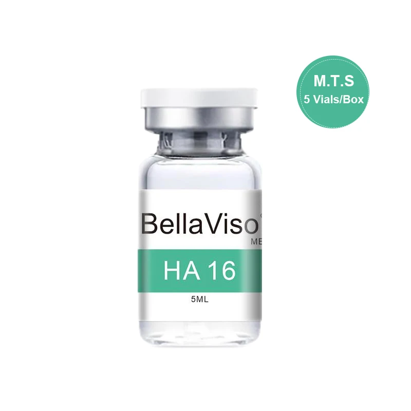 BellaViso HA16 Hyaluronic Acid Facial Serum Skincare MTS Skin Moisturizing Anti Aging Anti Wrinkle Face Essence 5mlx5 Vials/Box