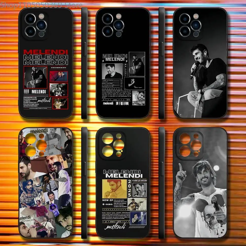 

Melendi Spanish Singer Phone Case For iPhone 17,16,15,14,13,12,11,Pro,Max,Plus,X,XS,SE4,E,Mini,Soft Black Case