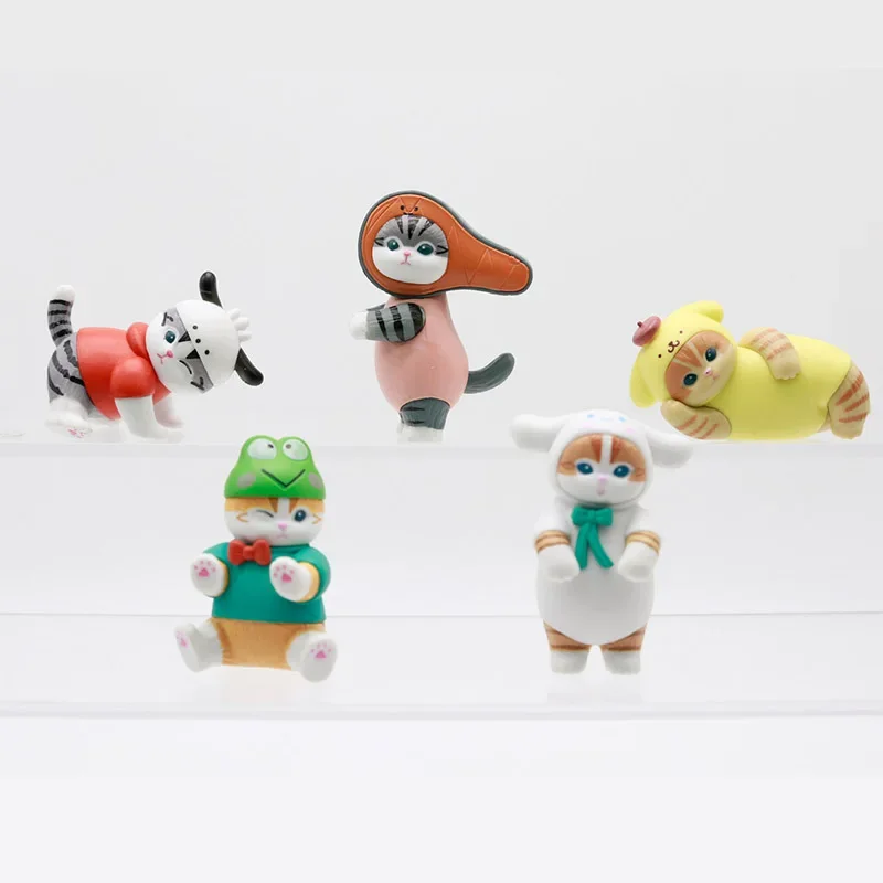 

Персонажи Mofusand Sanrio, милый кот, озорные фигурки котенка, капсульные игрушки Gashapon, настольные украшения, подарки на день рождения для детей