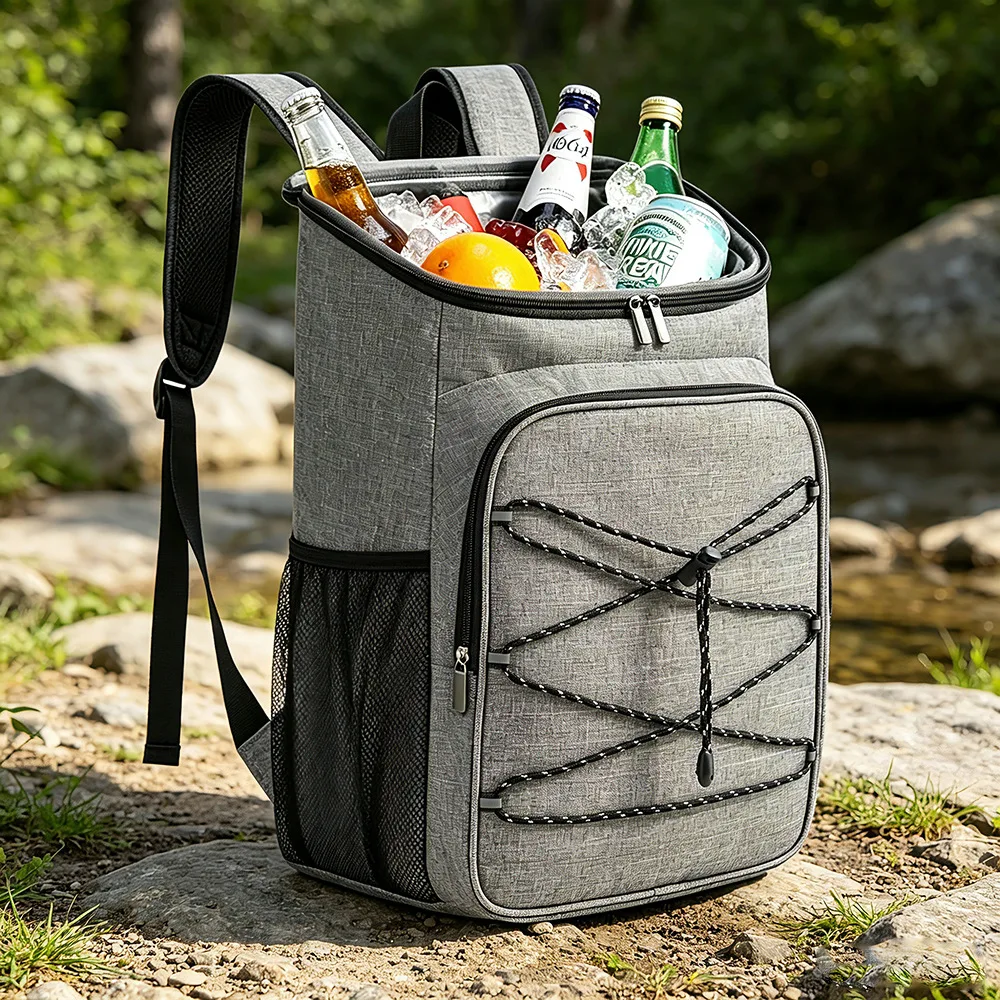 

Insulated Cooler Bag Multifunctional Portable Backpack Outdoor Waterproof Large-Capacity Camping Picnic Cooler for Drinks Fruit
