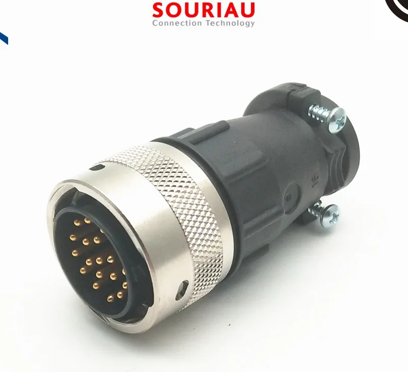 BURNDY SOURAU Industrial 19 pin plug male 19 pin male+AC tail clip+19 pin  UTG61619P+UTG16A