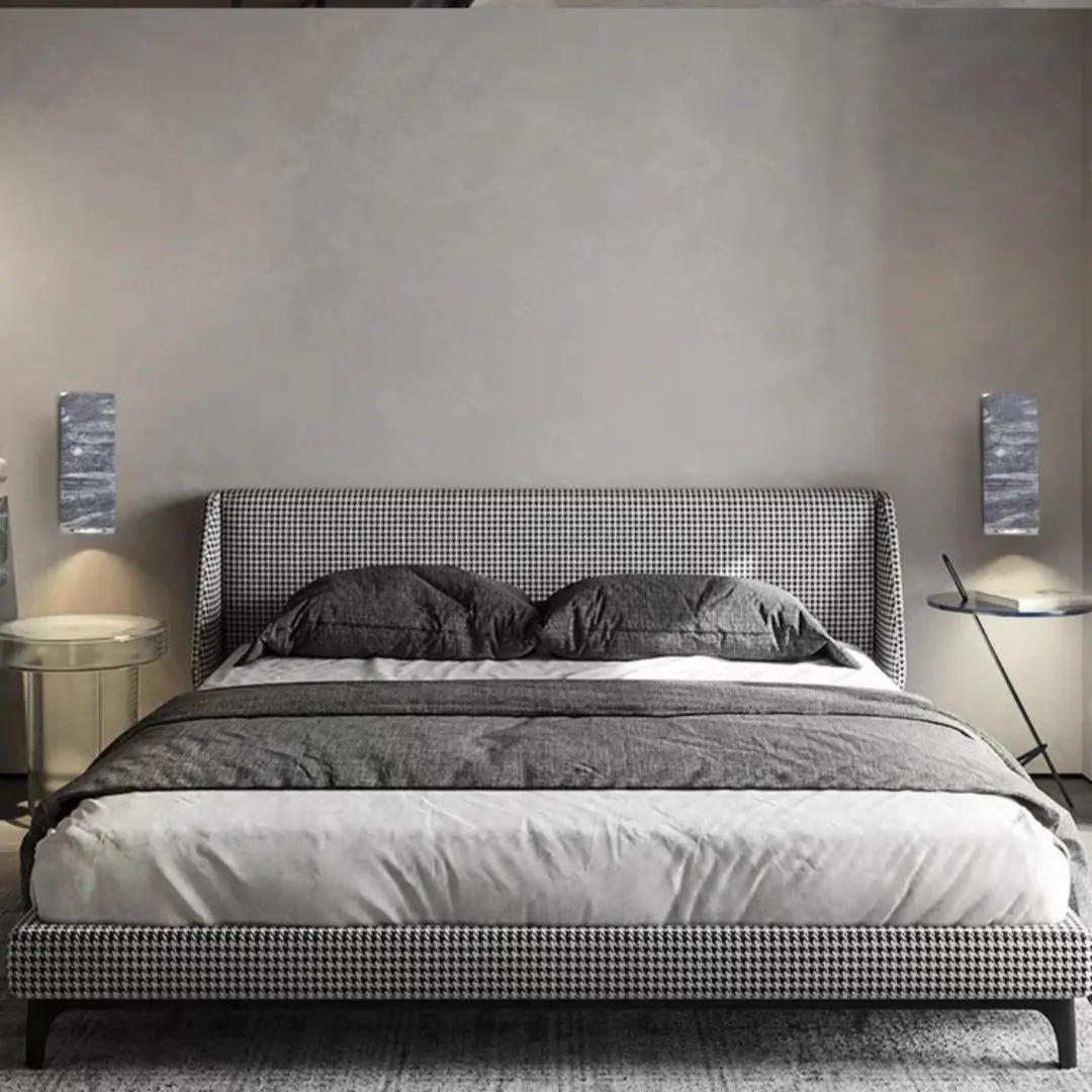 

Современный мраморно-серый каменный настенный светильник, светодиодный настенный светильник для виллы, настенный светильник для столовой, фоновый настенный светильник для коридора, спальни