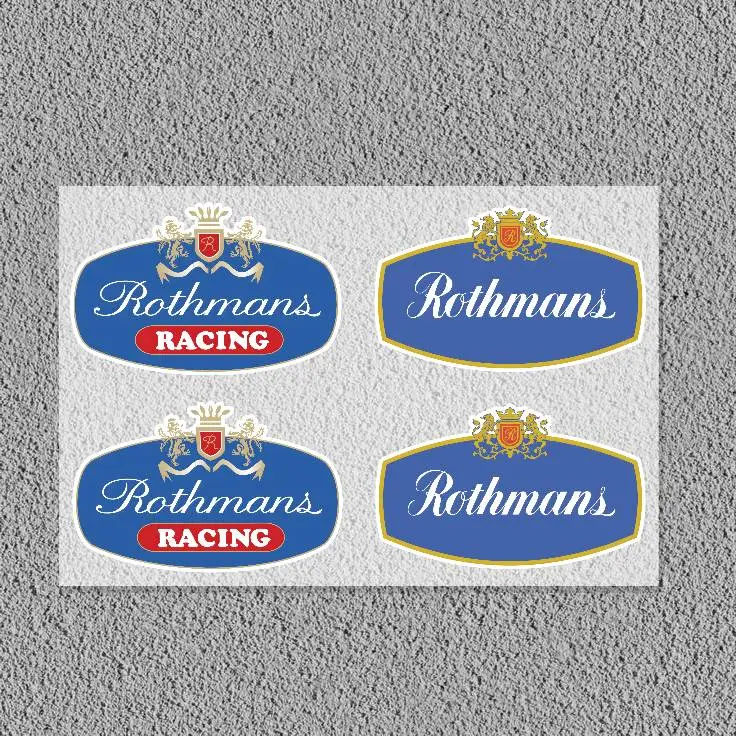 1PC Bike Motorcycle Car Locomotive Reflective Laser Sticker Styling Vinyl Decal Stickers Decoration FOR R-ROTHMANS