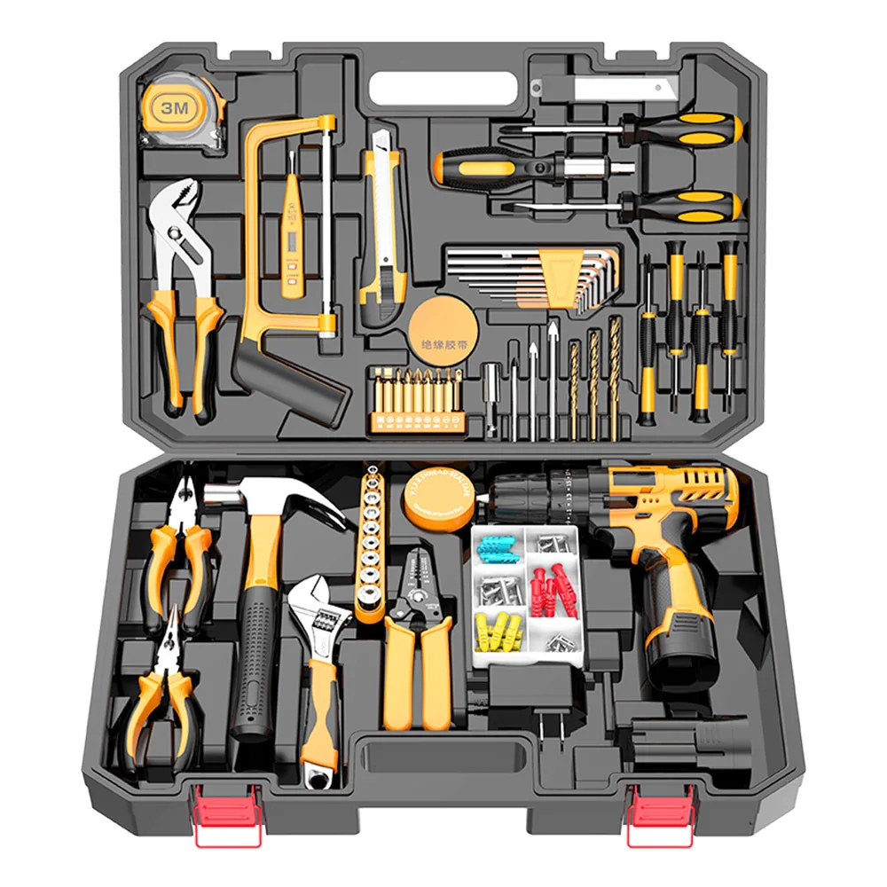 Hardware electrical power combo kit cordless herramientas drill machine set other hand wrench Tool Box Set tools kit tool sets