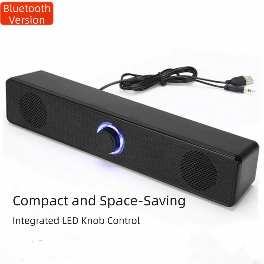 Wired PC Soundbar Wireless Strong Bass Bluetooth Speaker Compact Stereo Stereo USB Powered Soundbar Home Theater view 5
