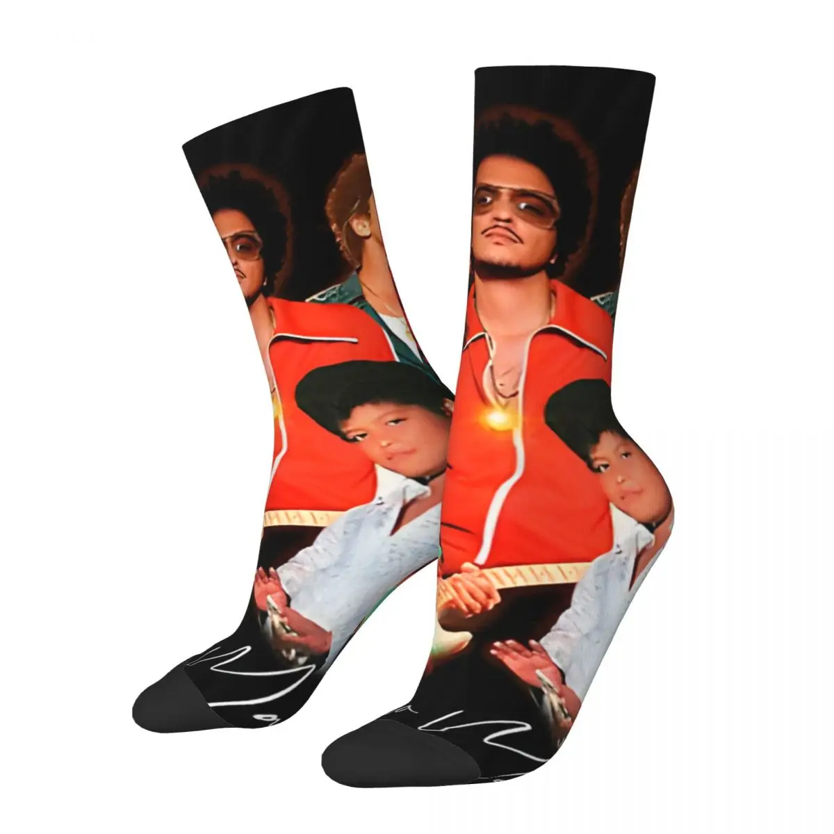 Hip Hop Retro MENS Crazy Men's Socks Unisex Bruno Mars Street Style Seamless Printed Funny Novelty Happy Crew Sock Boys Gift