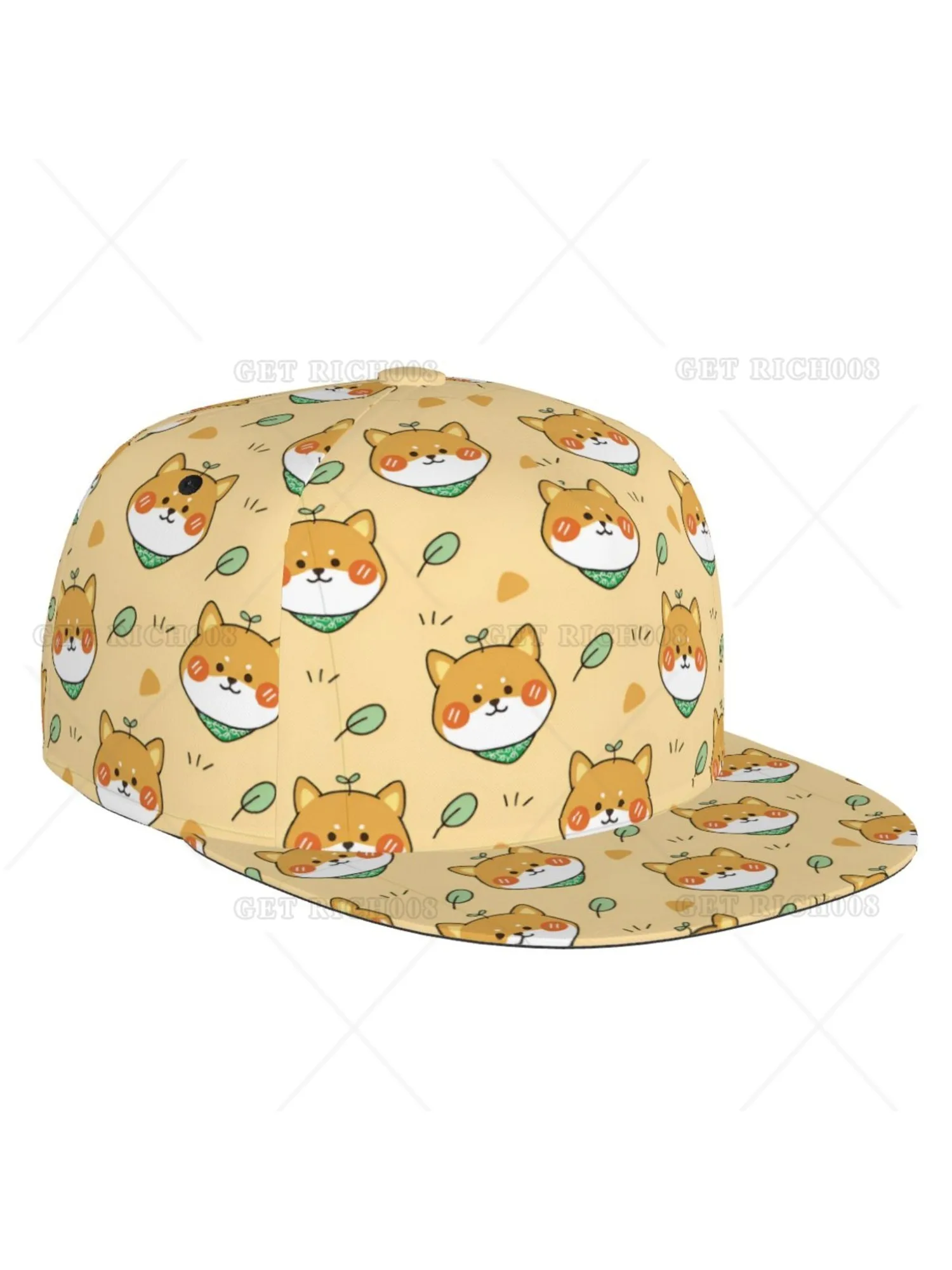 

Cute Shiba Inu Dogs Baseball Cap Hip Hop Snapback Hat Fashion Flat Brim Adjustable Dad Trucker Cap One Size Print