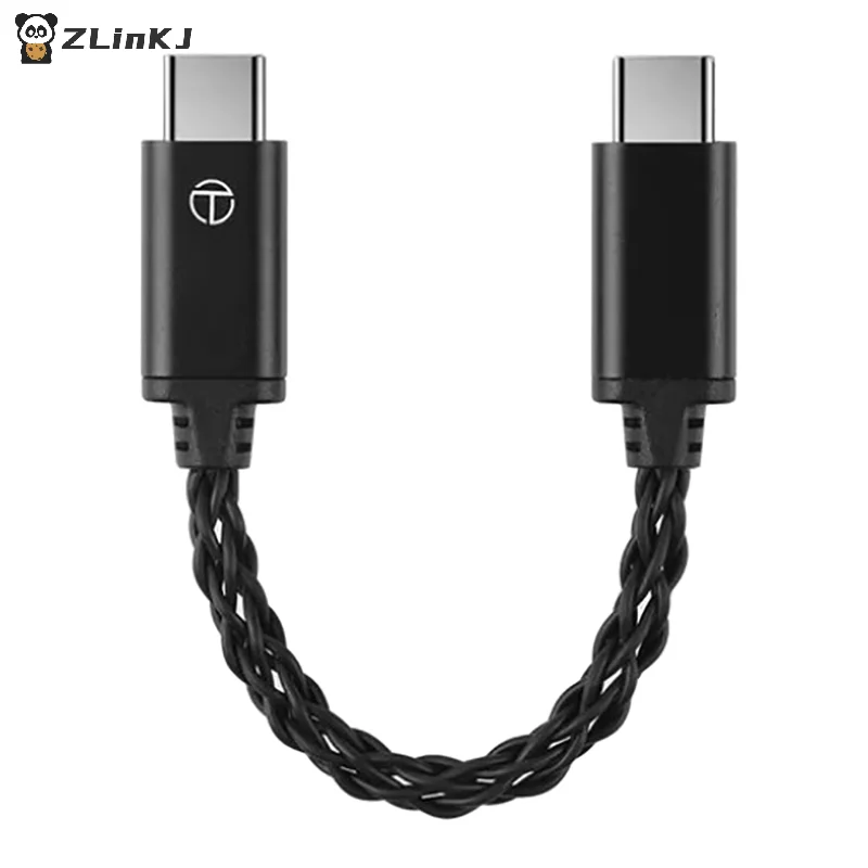 ▶ Cable de actualización DAC TRN de Tipo C a Tipo C, adaptador Hifi, amplificador de auriculares, cable de 8 hilos plateado para teléfonos TRN TE PRO