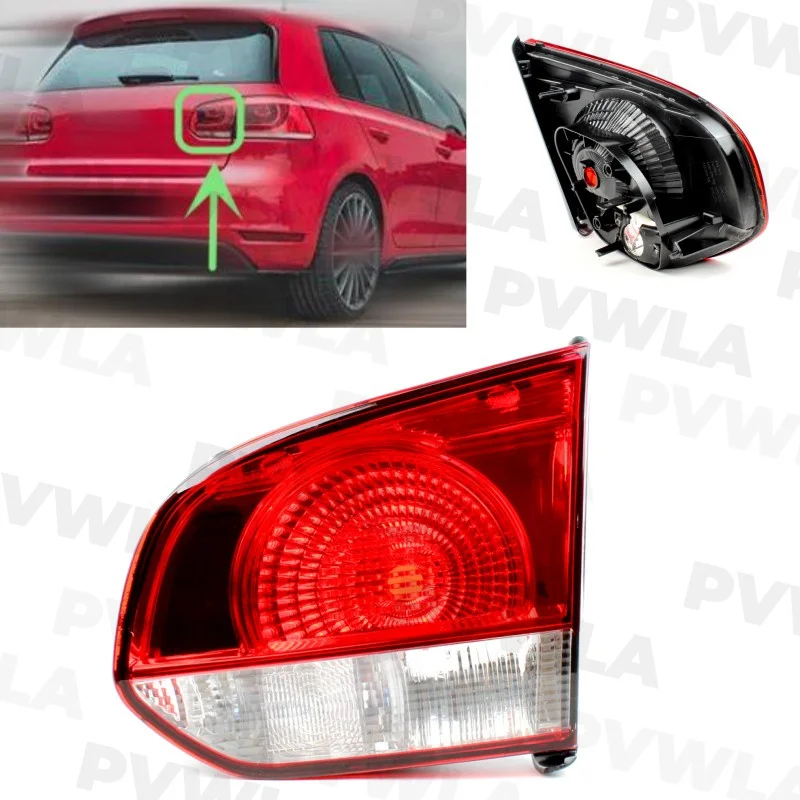 

For VW Golf 6 VI Mk6 Hatchback 2009 2010 2011 2012 2013 1 Pc Right Inside Rear Light Tail Lamp Light Without Bulbs