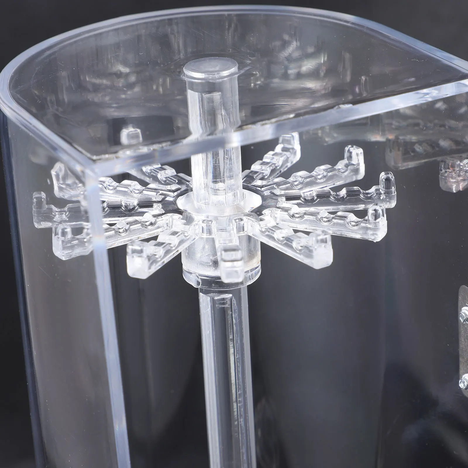 

Transparent Acrylic Jewelry Holder Clear Display Stand Hanging Type Pendant Organizer Rotating Hook Earring Necklace Stand