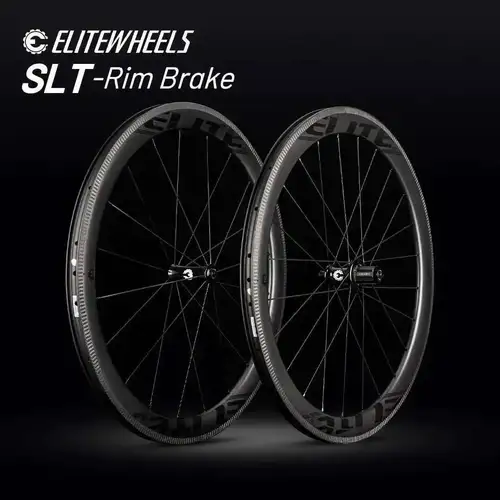 ELITEWHEELS SLT ruedas de carbono para carretera Aero 3K freno de sarga rodamiento de cerámica Pilar de cubo 1423 radios cubierta juego de ruedas sin cámara