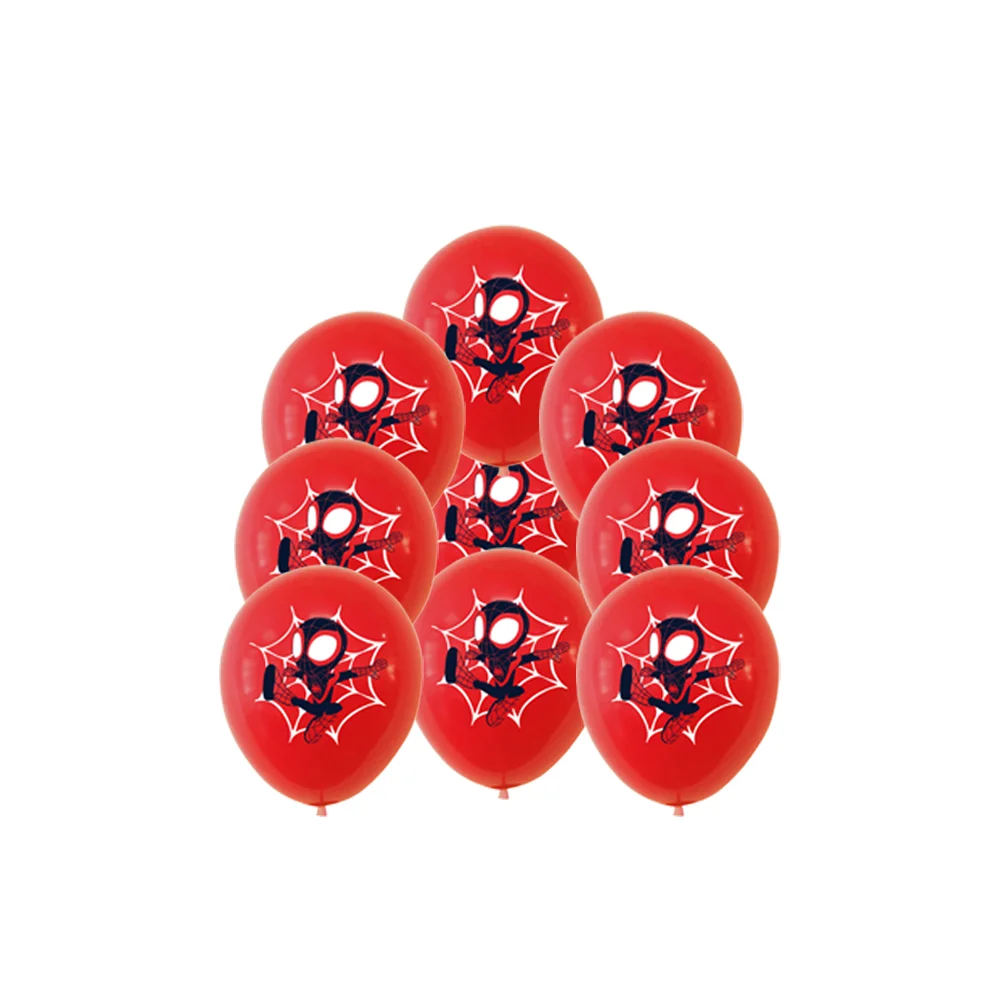 12/24/36pcs Spidey and His Amazing Friends Balloons Superhero Cartoon Balloon for Boys Kids Birthday Party Decor Supplies view 5
