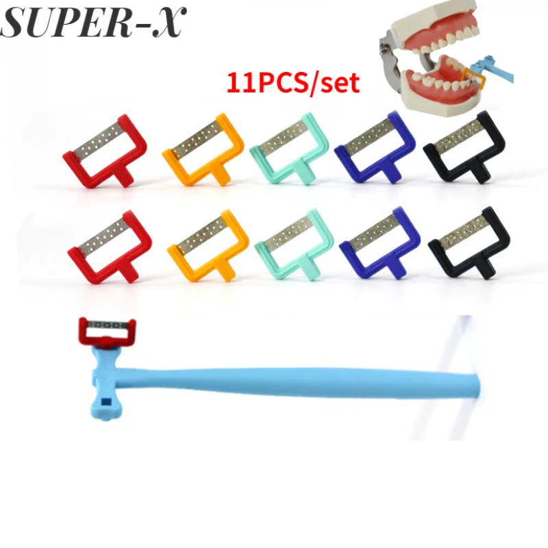مجموعة تزجيج الأسنان ، أدوات تقويم الأسنان ، شفرة الرمل ، شريط ، قطعة مادة طب الأسنان ، 11
