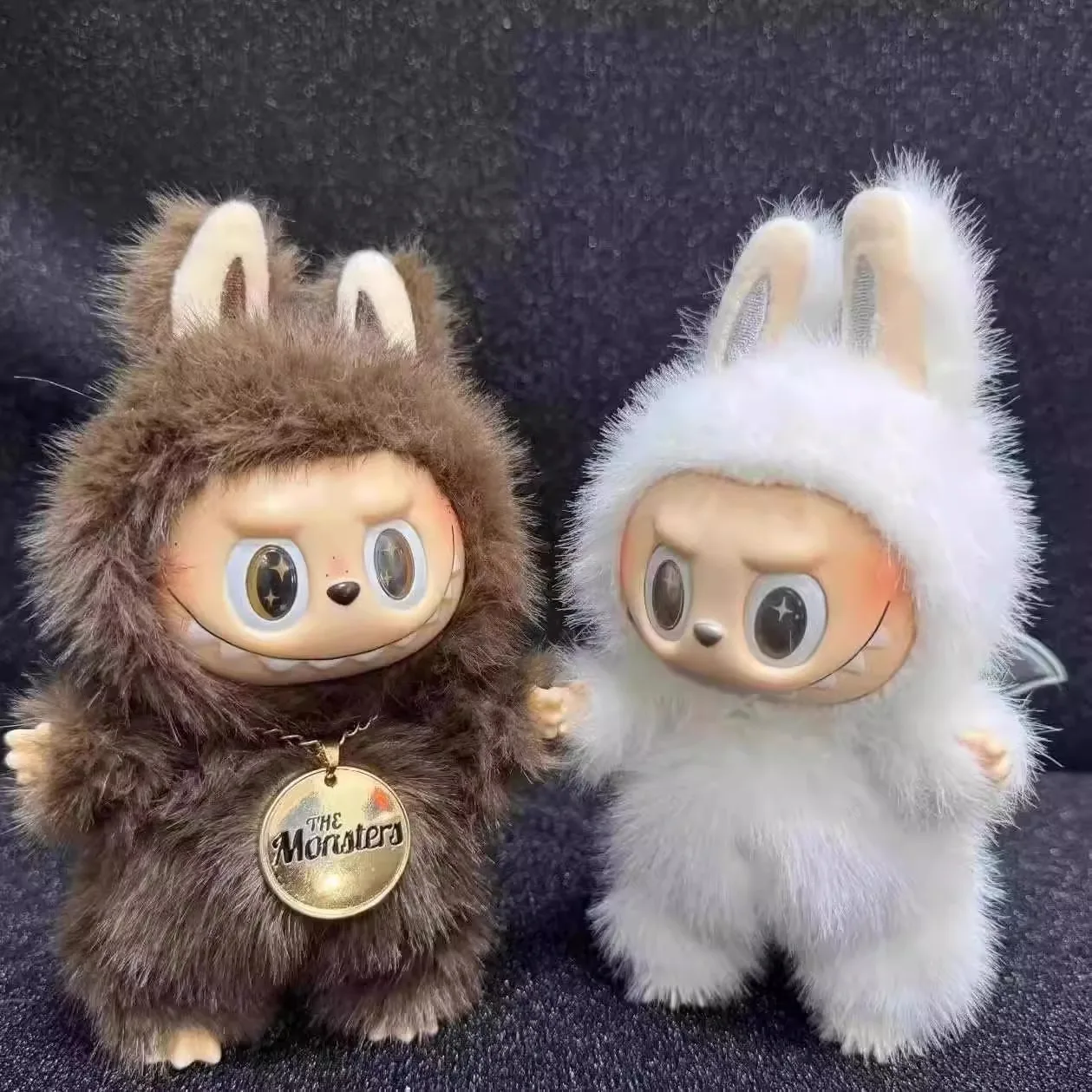 

High Quality17cm Monster Labubu Series Zimomo Angel Pink Heartbeat Vinyl Creative Change Dolls Toys Gifts Cute Pendant Blind Box