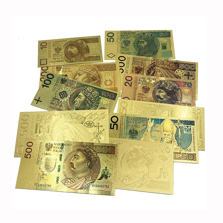 1 قطعة PLN ZLOTY بولندا الذهب احباط البلاستيك BANKNOTE الحرفية المال البابا جون بول II للهدايا التذكارية وجمع #1