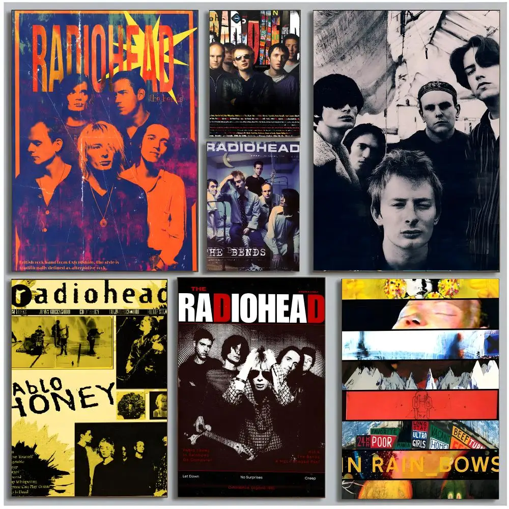 band rock R-Radiohead Poster Modern Wall Art Bedroom Living Room Print Unframed