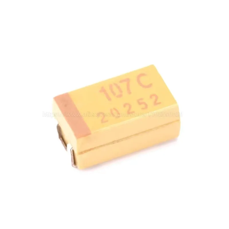 10PCS 100UF 107 107K 6.3V 10V 16V 20V B C D 3528 6032 7343 10% SMD 107J 107A 107C 107D Tantalum Capacitor