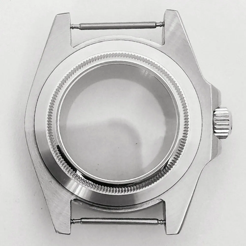 40.5 مللي متر الفرعية صالح NH-35-36 حركة الرجال الفضة حالة الياقوت ساعة صندوق معدني 50 متر مقاوم للماء أجزاء الساعة والاكسسوارات