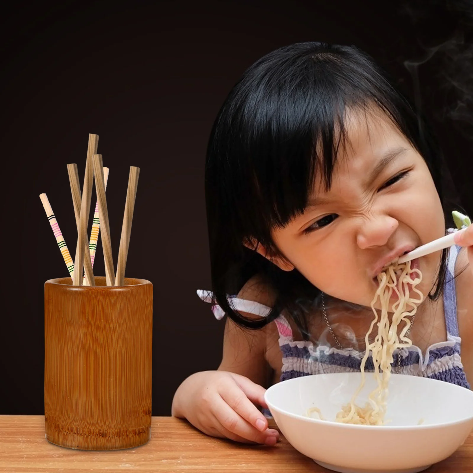 

Bamboo Chopsticks Holder 12cm Carbonized Kitchen Utensil ganizer Spoon Fork Silverware Storage Rack Countertop