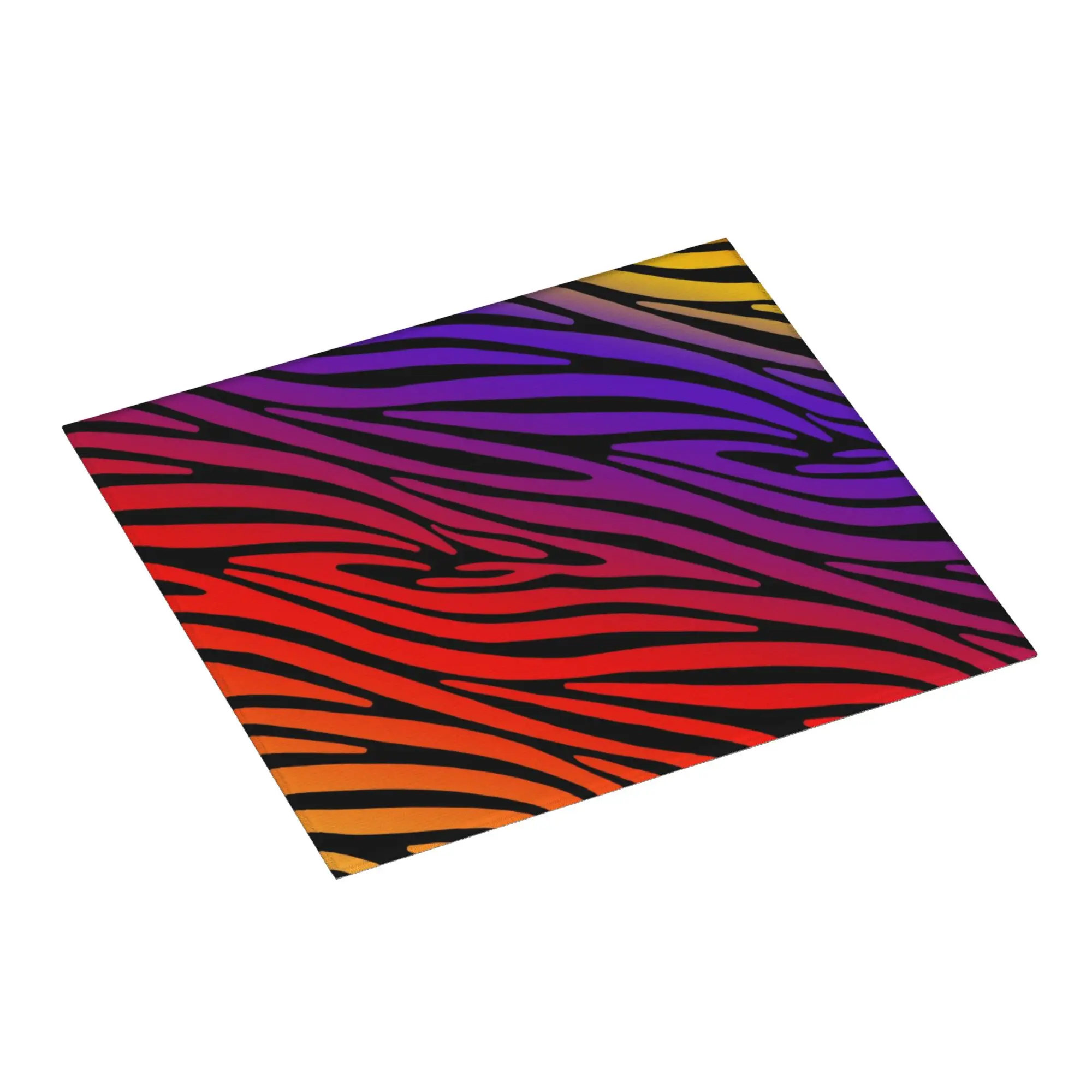 Drying Mat For Kitchen Colorful Zebra Print Pattern Water Absorbent Waterproof Reusable  On Slip Kitchen Counter Protector Mat