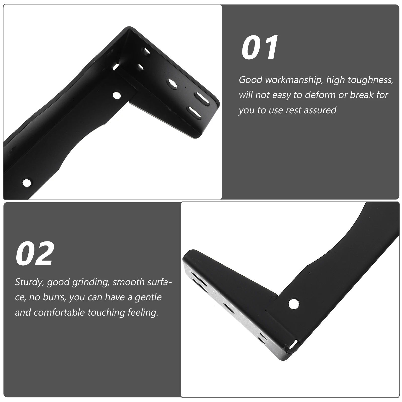 

2 Pcs Heavy-duty Hanging Code Support Frame Hidden Shelf Brackets Floating Angle for Iron Wall Trailer Shelves