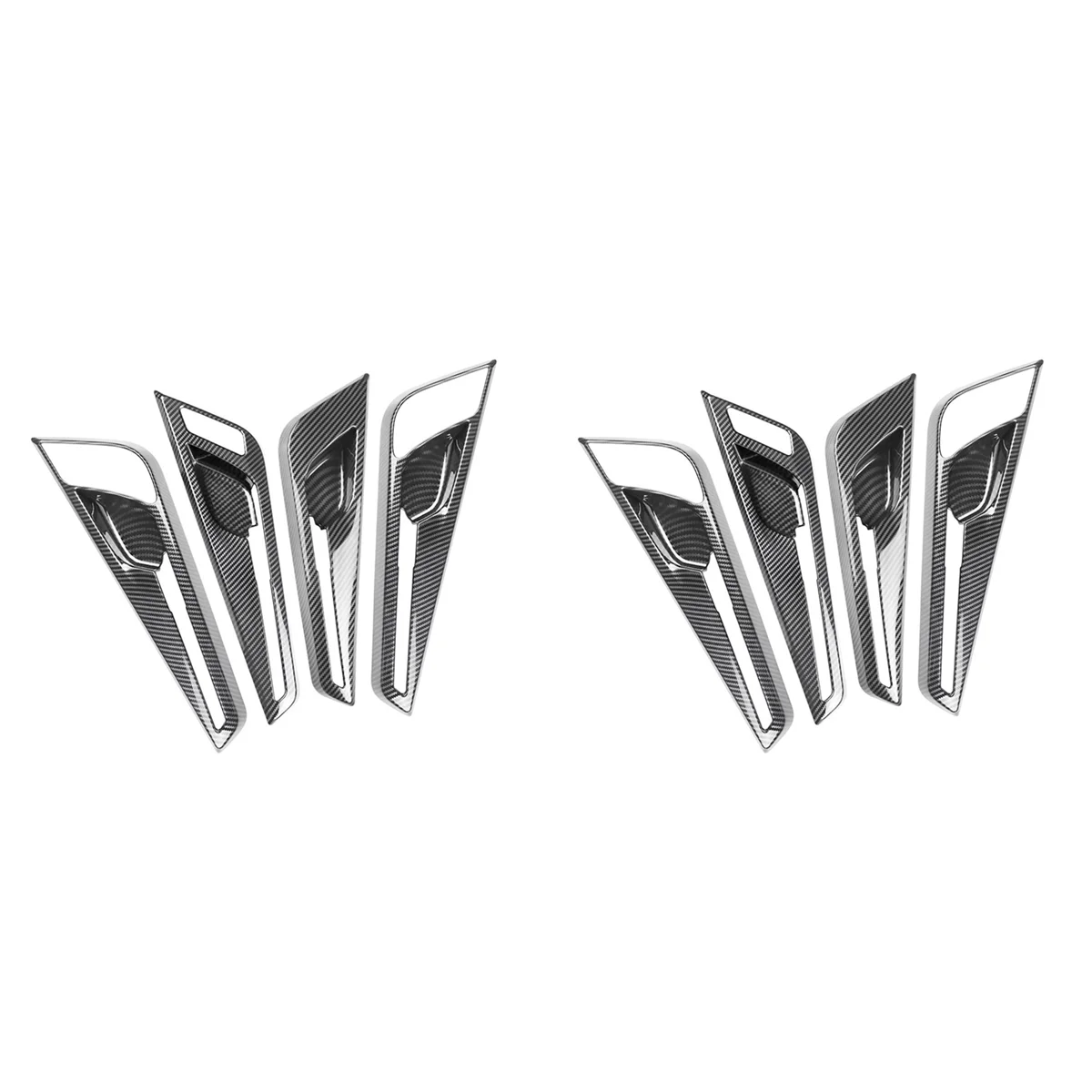 

8Pcs Carbon Fiber Interior Mouldings Inner Door Handle Bowl Panel Decoration Cover Trim for EV6 2021 2022 LHD