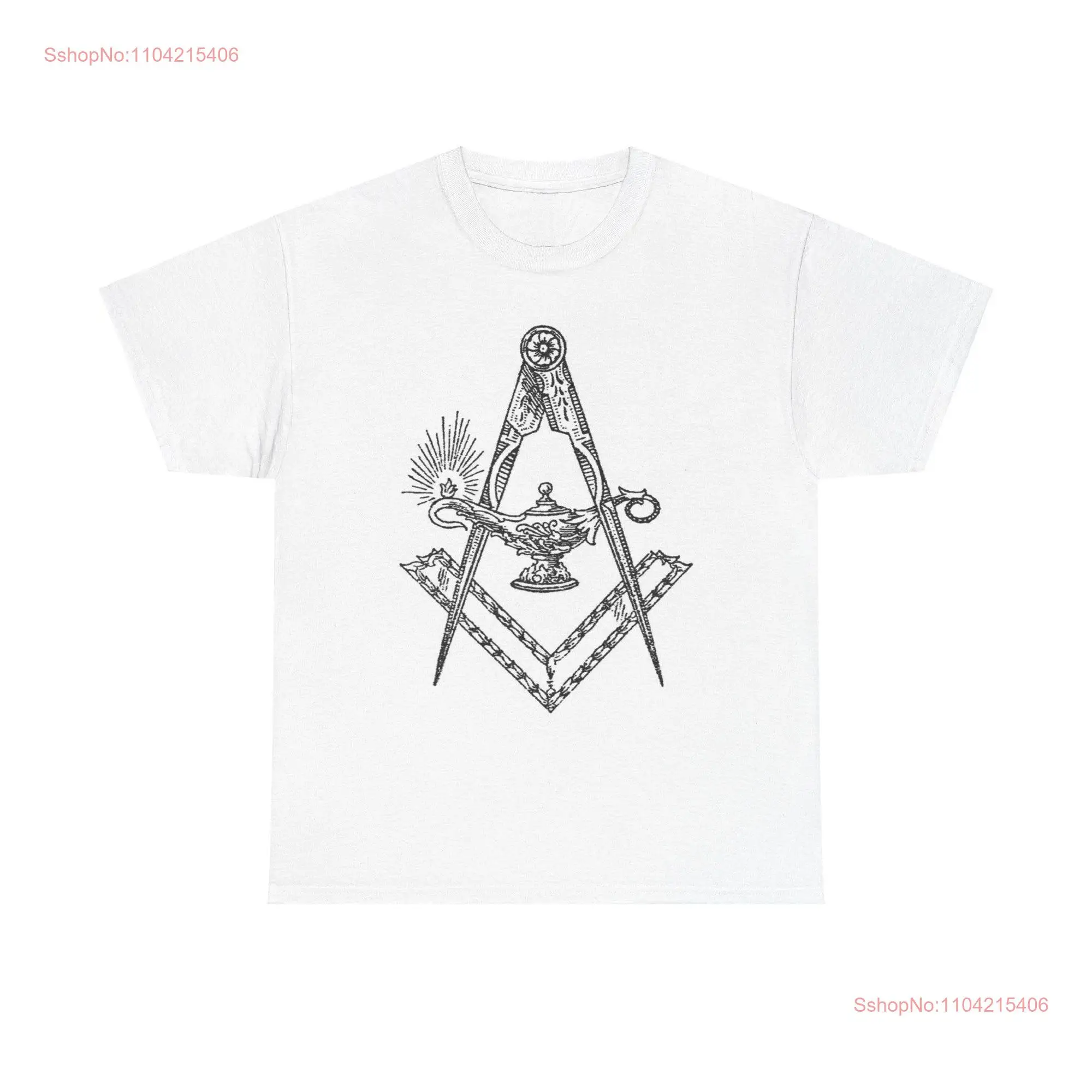 Compass Square Lamp Freemason Symbol T Shirt masonic esoteric occult knowledge long or short sleeves