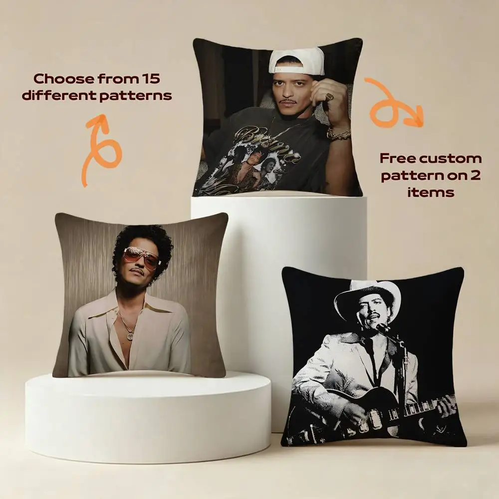 Soul-POP B-Bruno Mars 24K Magic Square Sofa Pillow Cover Solid Color Living Room Home Decor Cushion Case