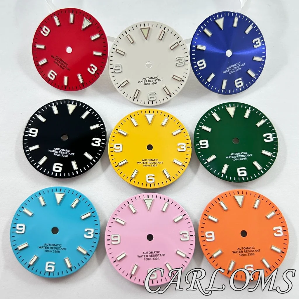 TOP 29mm NH35 NH36 4R35 4R36 ETA 2824 2836 Miyota 8215 821A White Black Blue Pink Green Yellow Sterile Luminous Watch Dial