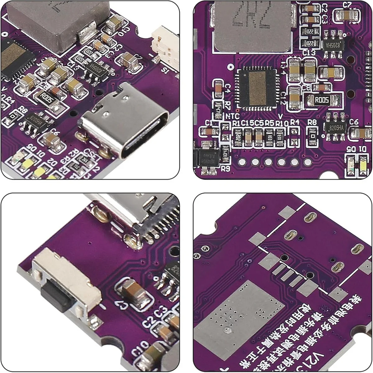 ABNJ 2pcs 22.5W Power Bank Bidirectional Fast Charging Mobile Power Module Circuit Board,Suppor PD/QC3.0 2.0,Single C Port