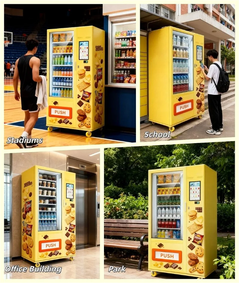 24-Hour Self-Service Vending Machine Combination Beverage and Snack Vending Machine with Refrigeration