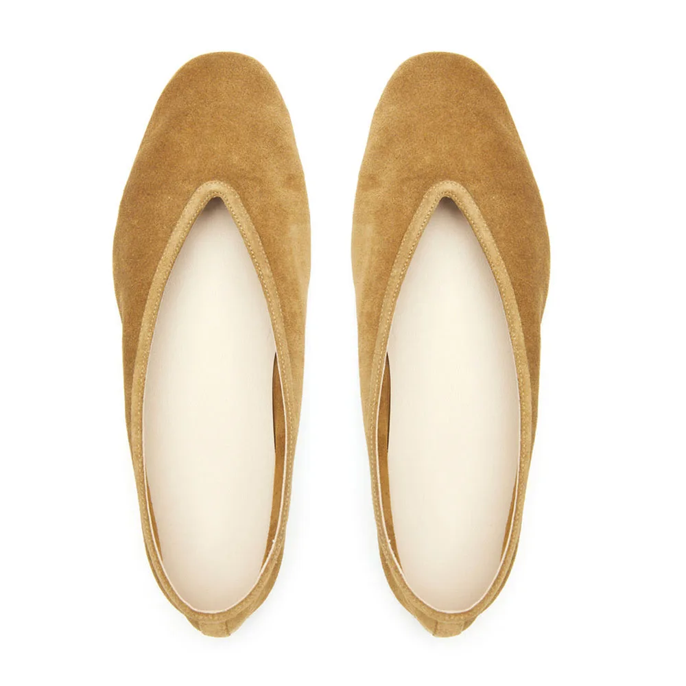 Classic Ladies Square Toe Ballerina Ballet Shoes Large Size Black Camel Wine Plum Cushion Flat Shoes Ladies Rubber Sole Pumps